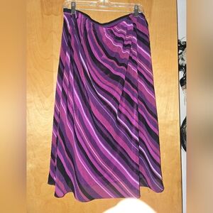 Elegant Purple Striped Skirt